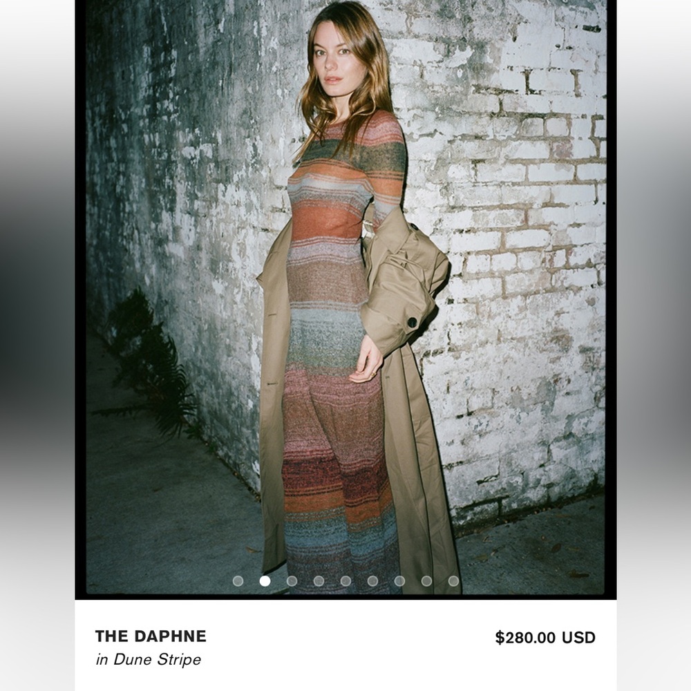 Realisation Par Daphne Long Sleeve Striped Sweater Dress